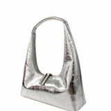 Hobo shoulder silver crinkle - Ferent Bags 