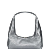 Hobo shoulder metallic grey foiled plain