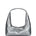 Hobo shoulder metallic grey foiled plain - Ferent Bags 