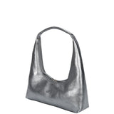 Hobo shoulder metallic grey foiled plain