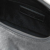 Hobo shoulder metallic grey foiled plain