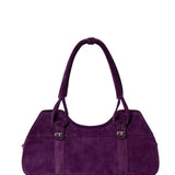 Jane aubergine suede bag