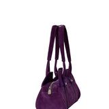 Jane aubergine suede bag