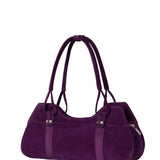 Jane aubergine suede bag