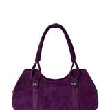 Jane aubergine suede bag