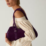 Jane aubergine suede bag