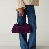 Jane aubergine suede bag