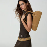 Jane camel suede bag