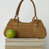 Jane camel suede bag