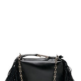 Kenza black fringed medium
