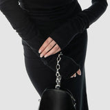 Koko black semi patent leather