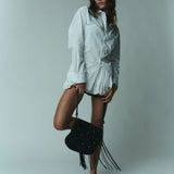 Layla Sweetheart Suede black