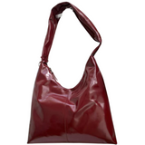 M Crossbody Bag glossy maroon