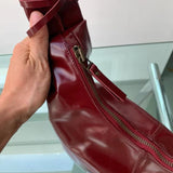 M Crossbody Bag glossy maroon