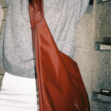 M Crossbody Bag glossy maroon