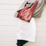 M Crossbody Bag glossy maroon