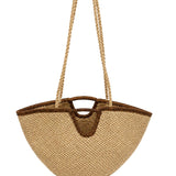 Raffia Marée bag natural and camel