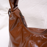 M Crossbody Bag glossy brown - Ferent Bags 