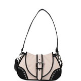 Maria Rivet Canvas Leather Off White