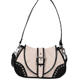 Maria Rivet Canvas Leather off white
