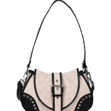 Maria Rivet Canvas Leather off white