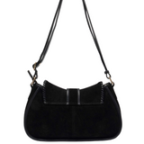 Maria Stitch Suede Black w. gold
