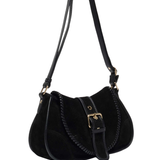 Maria Stitch Suede Black w. gold