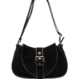 Maria Stitch Suede Black w. gold