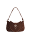 Maria suede brown w. gold - Ferent Bags 