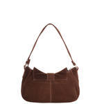 Maria suede brown w. gold - Ferent Bags 