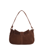 Maria suede brown w. gold - Ferent Bags 