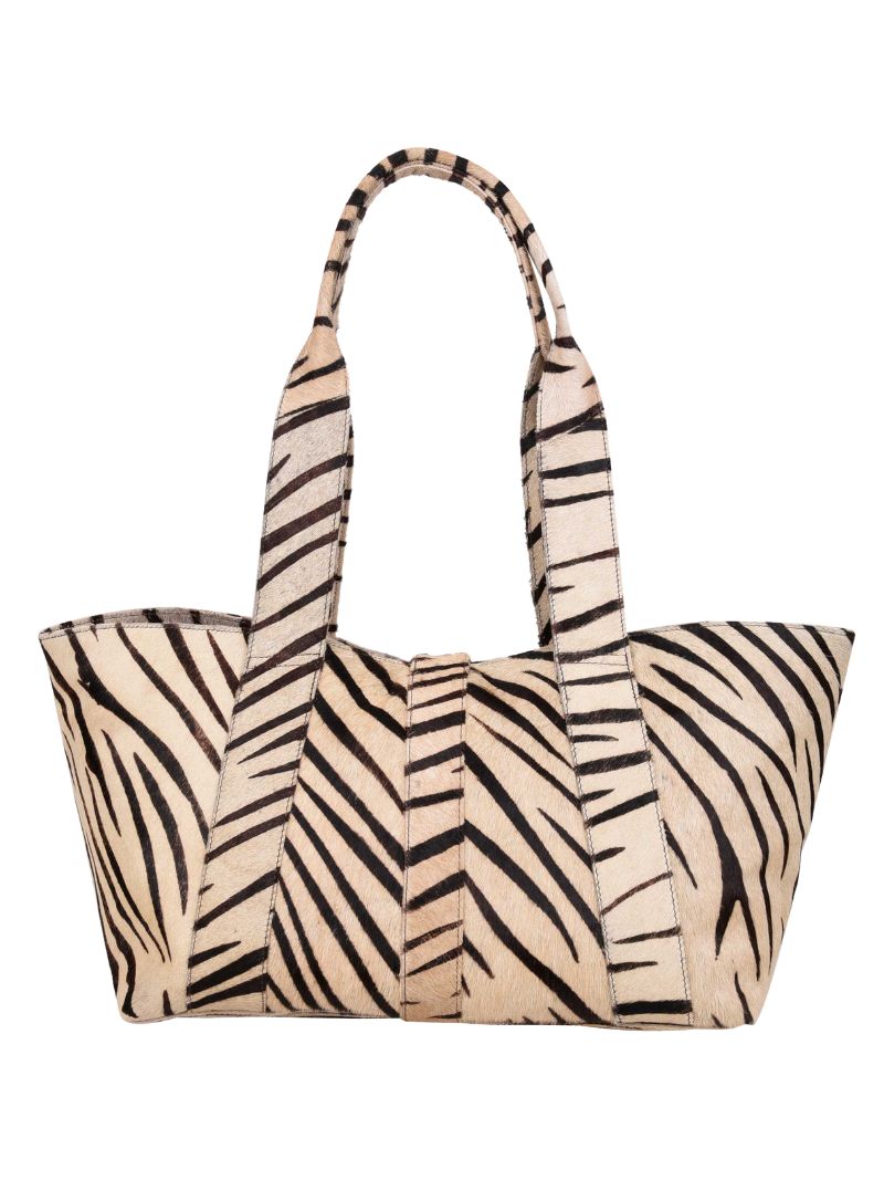 Maxi Shopper Brown Stripes Deluxe - Ferent Bags 