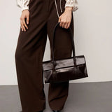 Milano shoulder bag Juliette dark brown