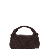 Mini Dandy Braided Suede dark brown