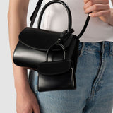 Mini 2.0 black semi patent leather
