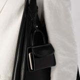 Mini 2.0 black semi patent leather