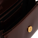 Mini 2.0 honey mahogany semi patent leather