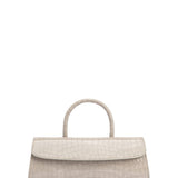 Mini Longa arctic cloud croco embossed leather