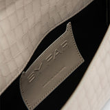 Mini Longa arctic cloud croco embossed leather