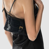 Miranda cavolo nero croco embossed leather