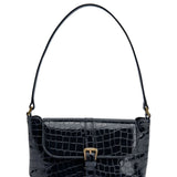 Miranda cavolo nero croco embossed leather