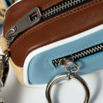 Ocaña Baguette bag blue color block - Ferent Bags 