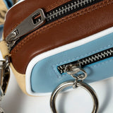 Ocaña Baguette bag blue color block - Ferent Bags 