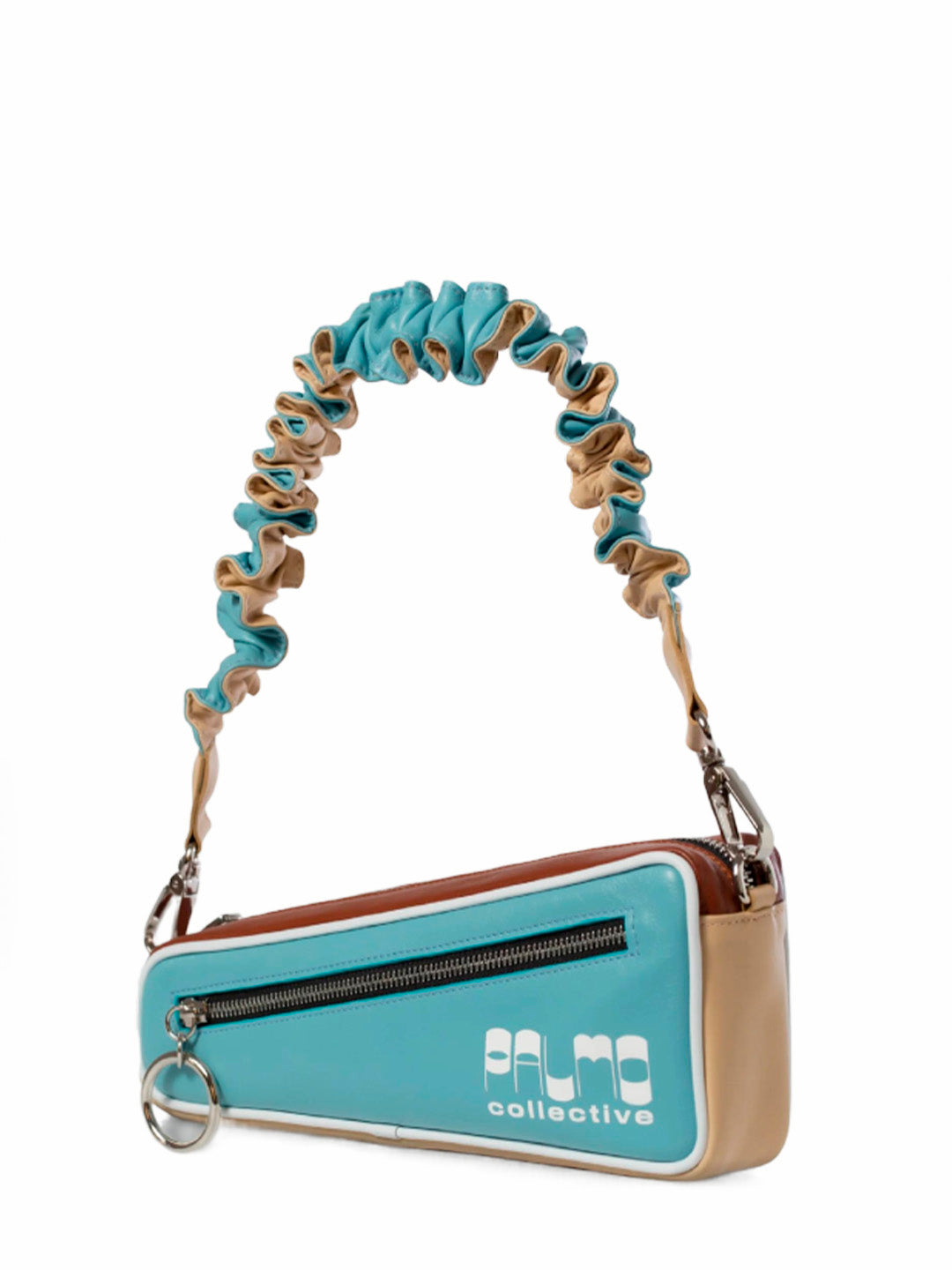 Ocaña Baguette bag blue color block - Ferent Bags 