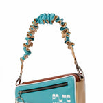 Ocaña Baguette bag blue color block - Ferent Bags 