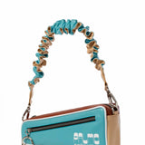 Ocaña Baguette bag blue color block - Ferent Bags 