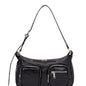 Outpocket Hobo black glossy plain - Ferent Bags 