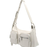 Outpocket Hobo cream glossy plain