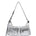 Outpocket Hobo metallic silver foiled plain - Ferent Bags 