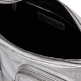 Outpocket Hobo metallic silver foiled plain